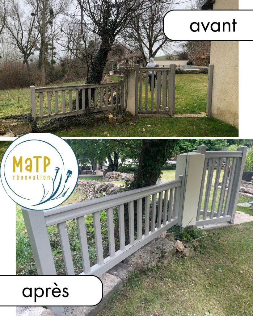 Peinture de boiseries extérieures en gris clair